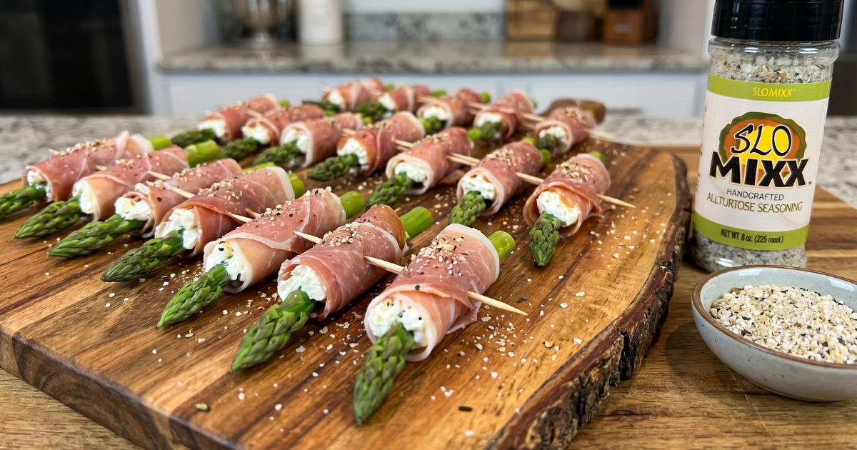 Asparagus, Cream Cheese & Prosciutto Bites